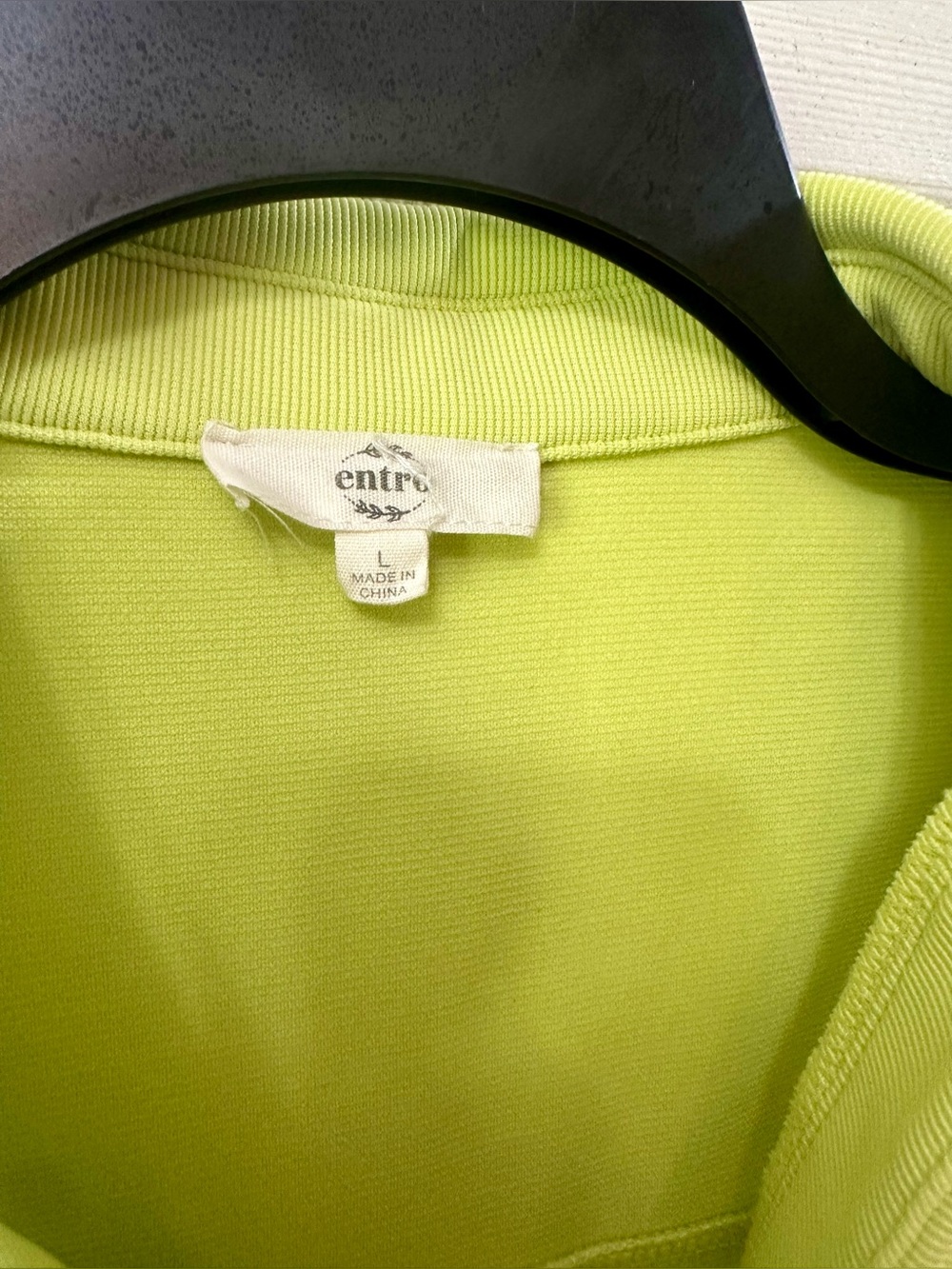 Entro Sleeveless Polo Tank Dress in Lime Green, Large - Picture 2 of 3